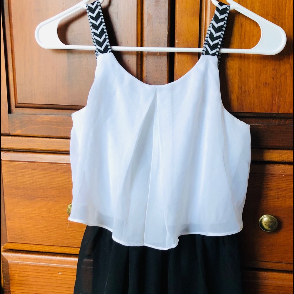 black and white dress